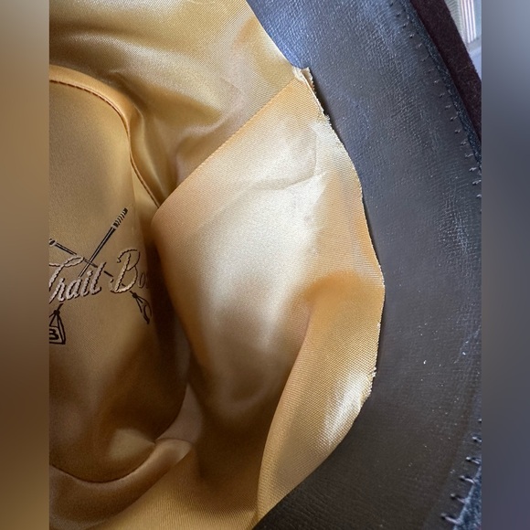 Vintage Boho Trail Boss Feather Accent Wool Cowboy Hat - Picture 8 of 8